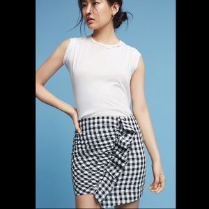 Anthropologie Plaid Checks Ruffle Mini Skirt Lilis
